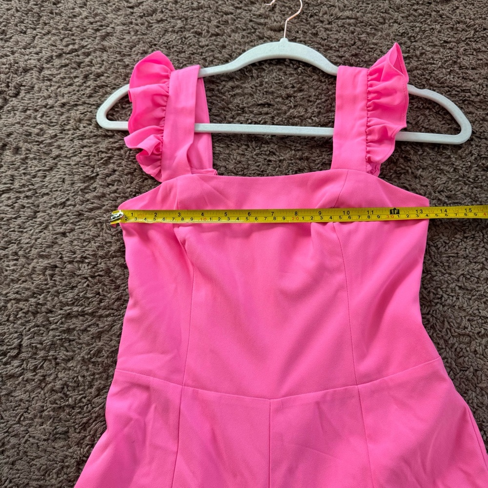 Lilly Pulitzer Eppley Neon Pink Jumpsuit Barbie Sleeveless Size XS 00 $228 - Picture 12 of 15